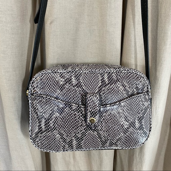 G.I.L.I. Python Print Leather Crossbody - Picture 3 of 12